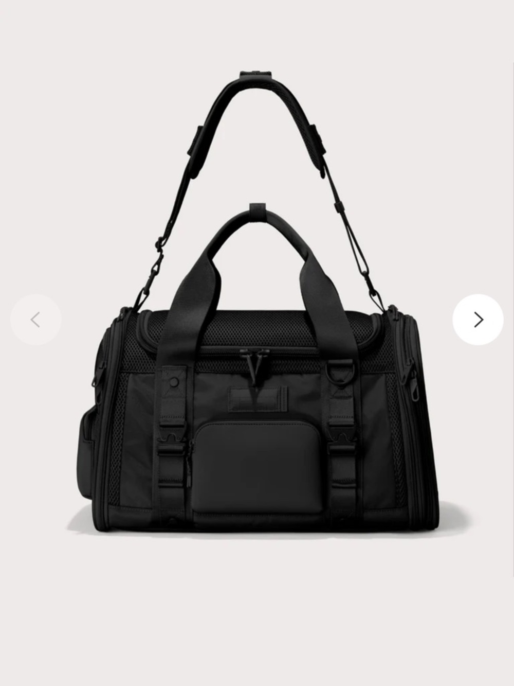 Dagne Dover Black Small Pet Carrier Duffel